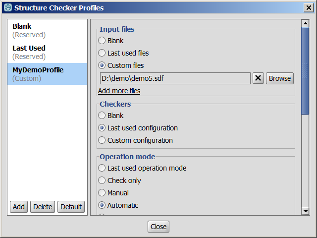 Structure Checker Application
