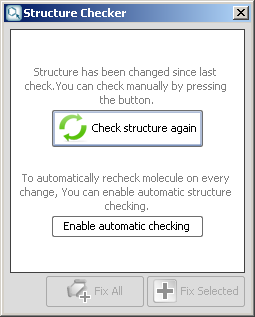 Structure Checker in MarvinSketch
